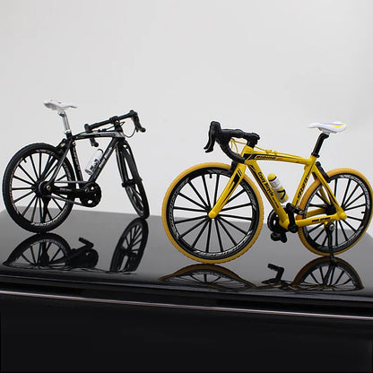 Modèle de vélo en métal moulé sous pression, échelle 1:10, ville pliée, course sur route, cyclisme, Mini vélo pour Collection, ami, cadeau pour enfants, jouets pour garçons