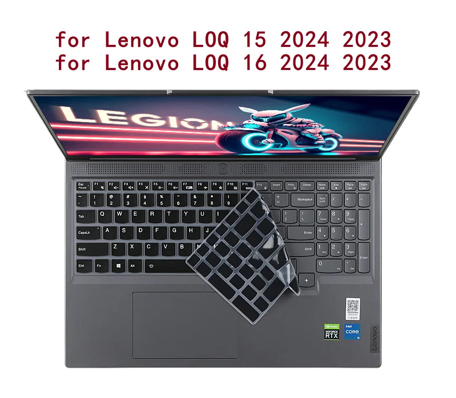 Juste de clavier en silicone pour ordinateur portable, Lenovo LOQ 15 2024 15IRX9 / 15IAX9I / 15IAX9 / 15ARP9 15A Gardens 9 / LOQ 16 16IRX9 16APH9 16