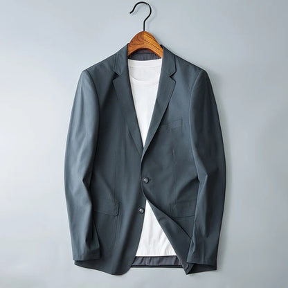 Printemps 2024 hommes mode beau affaires Version coréenne mince couleur unie costume décontracté veste acétate M-4XL nouveauté