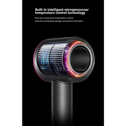 Sèche-cheveux ionique professionnel avec technologie anionaire, air chaud et froid, outil de coiffure léger 5 en 1 pour des éruptions faciles, séchage rapide