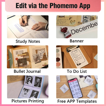 Phomemo-Mini imprimante thermique portable, imprimante d'étiquettes de poche BT sans fil, 203dpi, impression allergique 53mm, T02