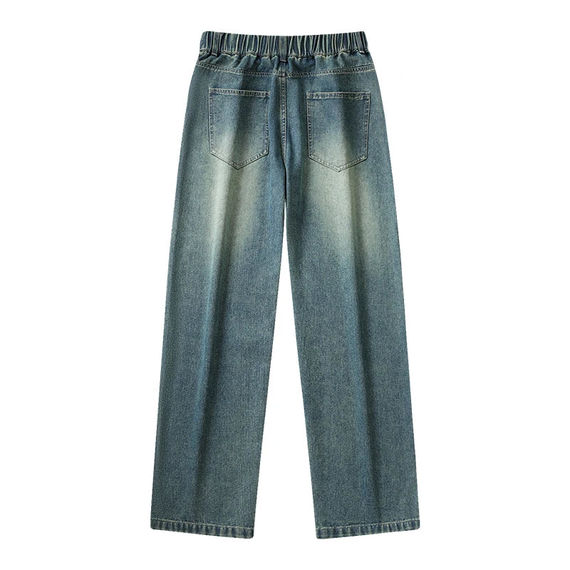 Jean surdimensionné pour hommes, pantalon Extra Long, longueur au sol, épais, 115cm, 110cm, jambes droites, 190cm, automne