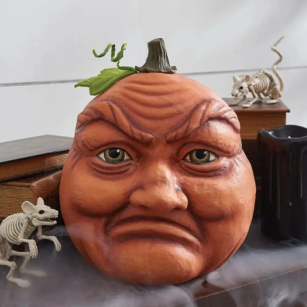 Accessoires de Décoration Extérieure d'Halloween, Tête de Citrouille Mutée, ixFantôme, Cour, Jardin Nik
