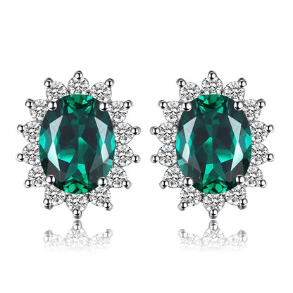 JewelryPalace – boucles d'oreilles en argent Sterling 925, saphir bleu, rubis, améthyste naturelle, grenat, péridot, topaze,
