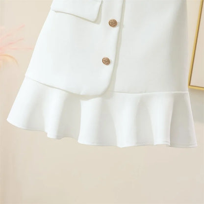 Mini jupes d'été à volants pour femmes, design trapèze, uni, compromis, streetwear, simple, 3 couleurs, assressenti, basique, femme
