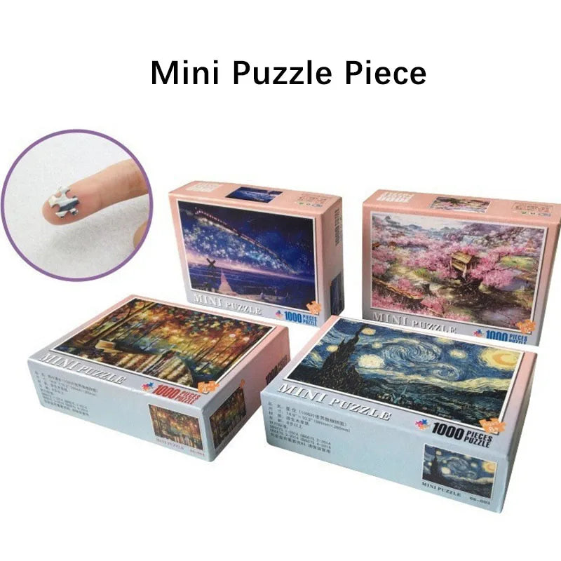 Mini Puzzle 1000 pièces pour adultes et enfants, château de rêve, jouet, jeu familial, célèbre monde, peinture à l'huile, décoration de la maison
