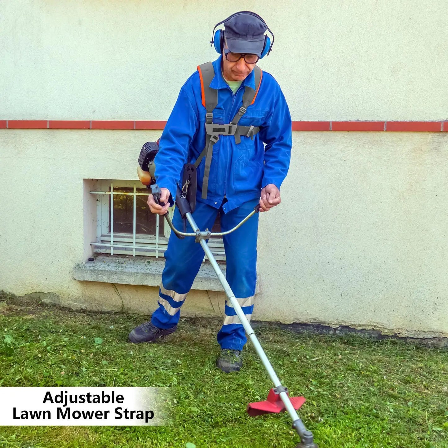 Harnais de débroussailleuse à Double épaule, sangle de coupe réglable rembourrée, ceinture d'outils de jardin permettant d'économiser du travail pour désherbage de tondeuse à gazon