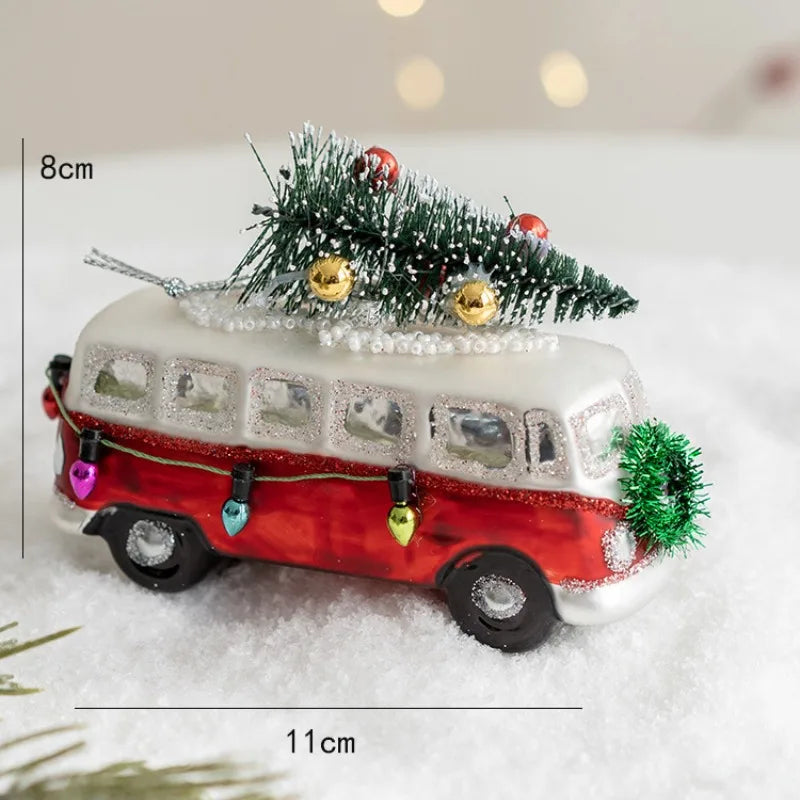 Ornement de noël en verre, décorations de joyeux noël pour la maison, ornement d'arbre de noël 2024, cadeau pour enfants, bonne année 2025