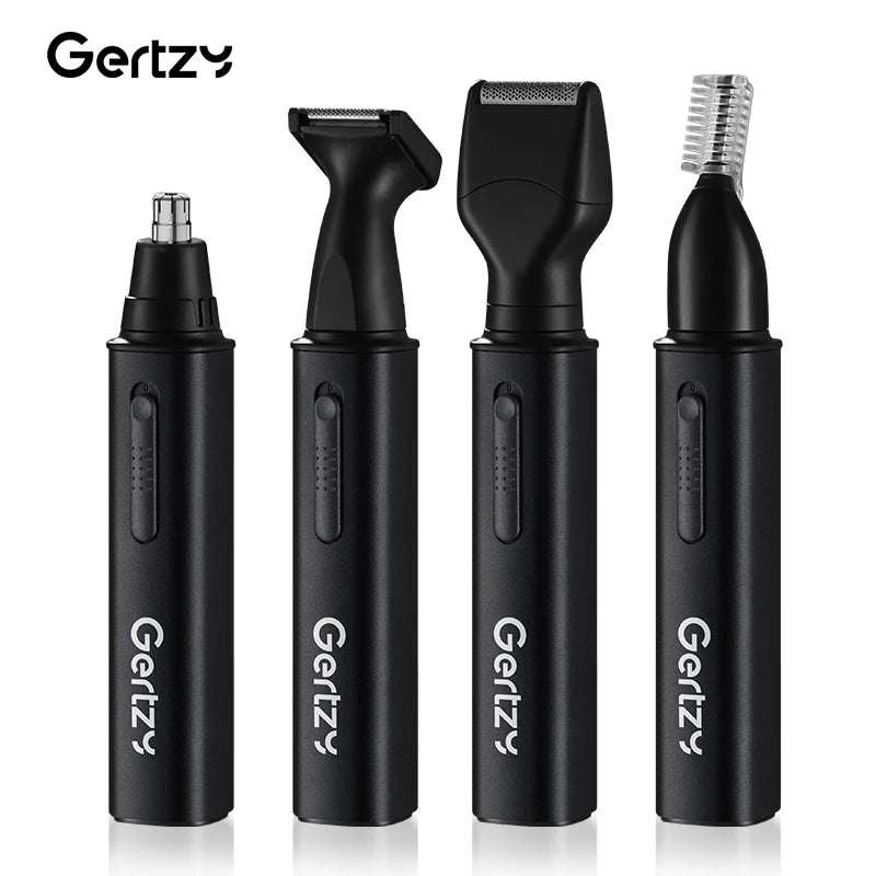 1 kit tondeuse à cheveux rechargeable pour oreilles et nez - chargement USB, 4 têtes interchangeables, design portable pour hommes et femmes