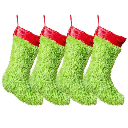 Bas de noël, ornement de noël, décorations pour la maison, arbre de noël suspendu, sac cadeau de bonbons, chaussettes de noël