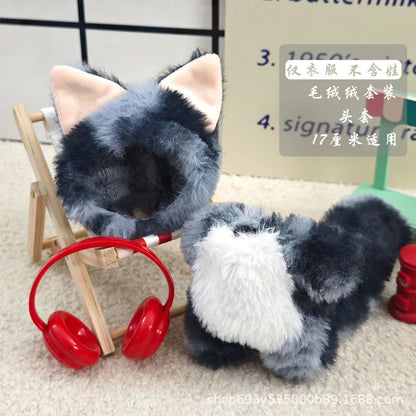 Nouveau pour Labubu tissu transfiguration Kawaii chat 17 cm Velcro poupée mignon habiller peluche jouet vêtements fille cadeau