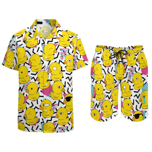Ensemble champignon magique psychédélique pour hommes, chemise décontractée imprimée en 3D, short de plage surdimensionné, ensemble 2 pièces, costumes hawaïens pour vacances