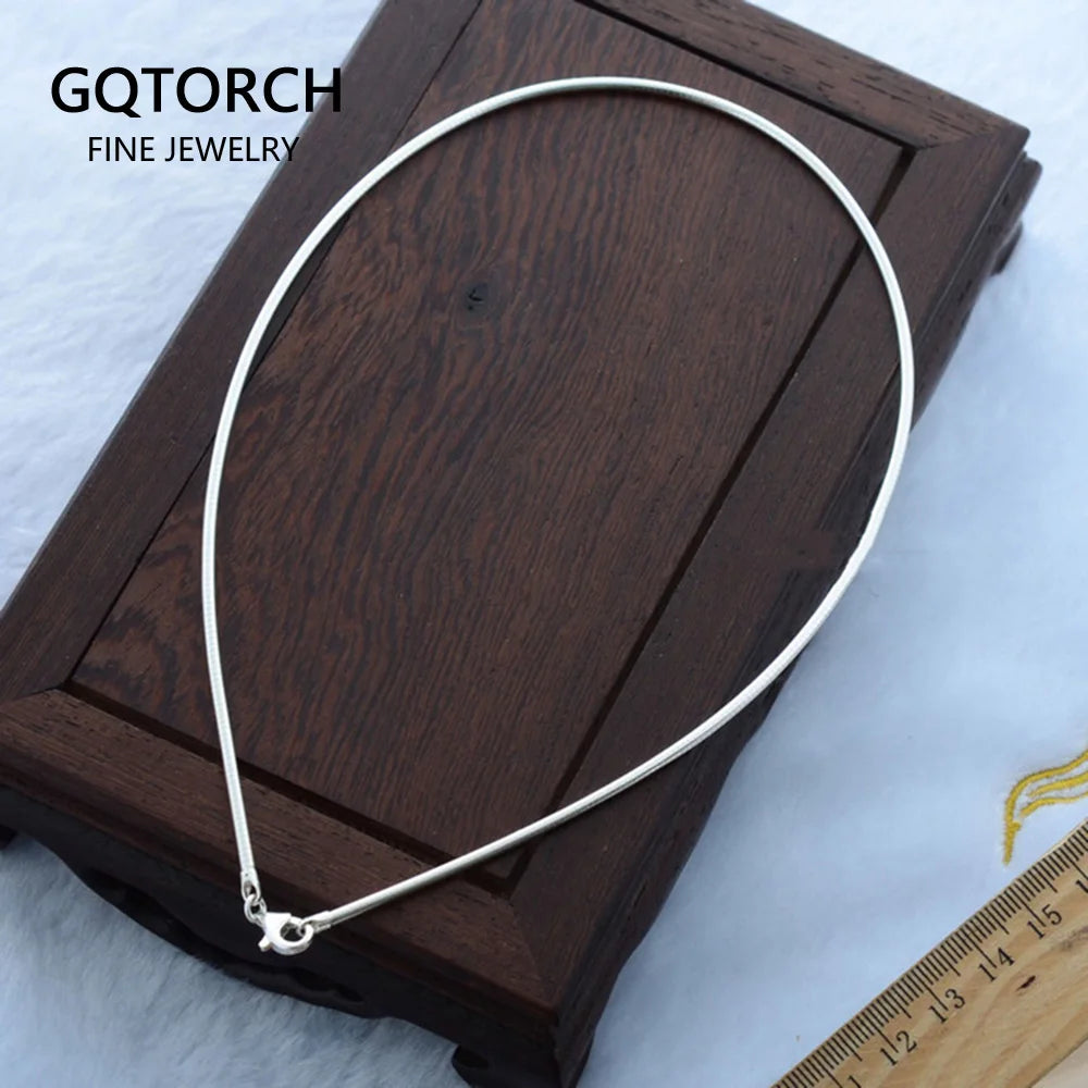 Collier ras du cou élégant et Simple pour femmes, bijoux en argent Sterling 925 pur, 16, 18, 20, 22, 24 pouces