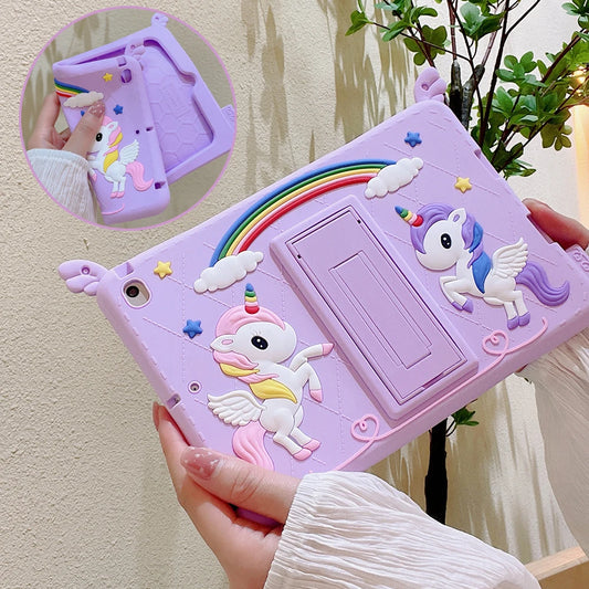 Coque souple licorne 3D pour iPad