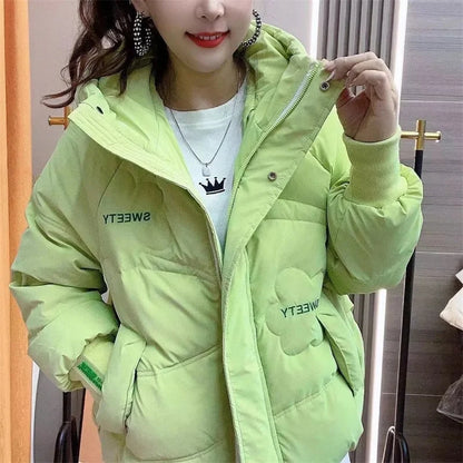 IOQRCJV Parka chaude bouffante à manches longues pour femme,