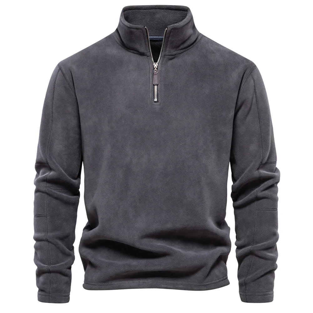 FGKKS 2023 sweat à capuche décontracté en plein air hommes chaud col à glissière haut de haute qualité conception sweat à capuche chaud hommes