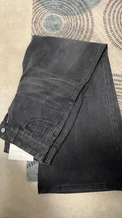 Jean ample à jambes larges pour femme pour l'été 2024 – Pantalon amincissant et taille haute de style vintage