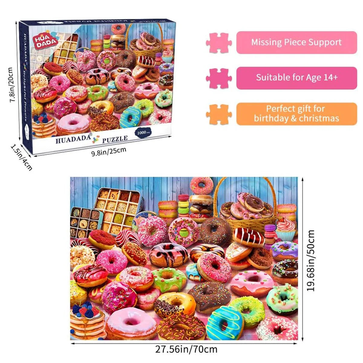 Puzzle 1000 pièces pour adultes, jeu de compétences imposibles pour toute la famille, Puzzle coloré, cadeau