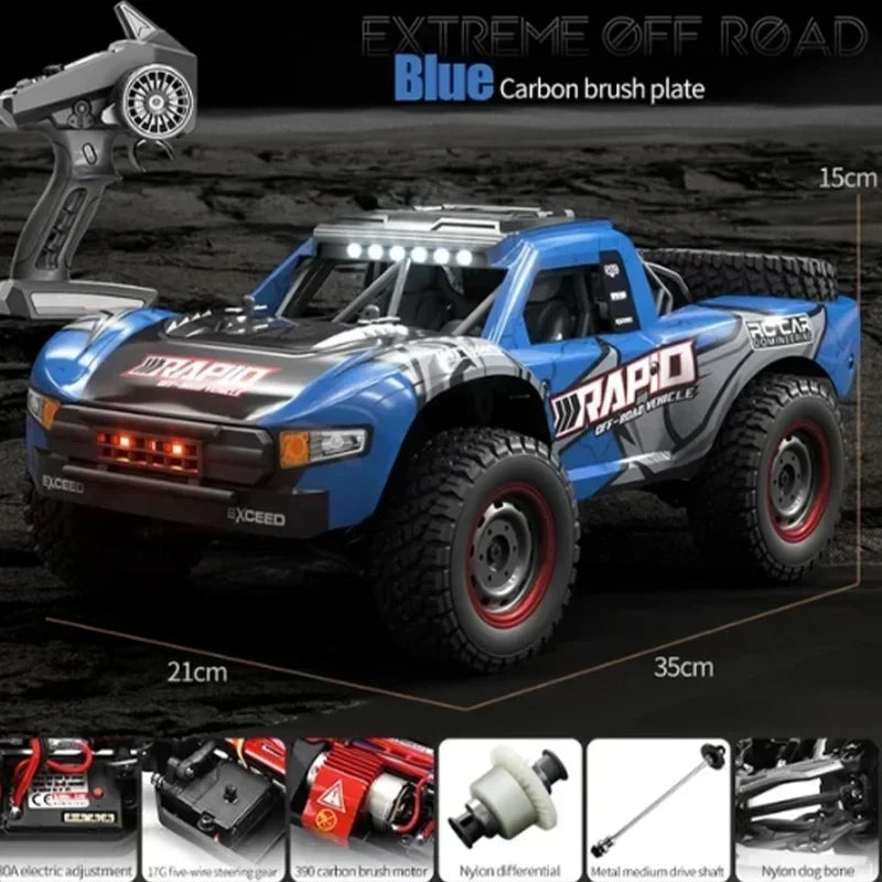 JJRC-Voiture de désert télécommandée pour enfants, véhicule de course à grande vitesse, camion tout-terrain 4 roues motrices, jouets pour garçons, Q130, 1/14g, 2.4