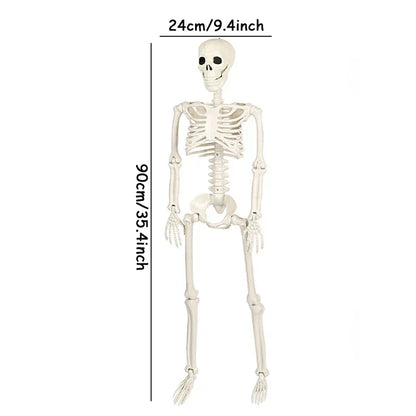 Squelette mobile d'halloween, faux os de crâne humain, décorations de fête d'halloween, Bar à domicile, maison hantée, accessoires d'horreur, jouets d'ornement