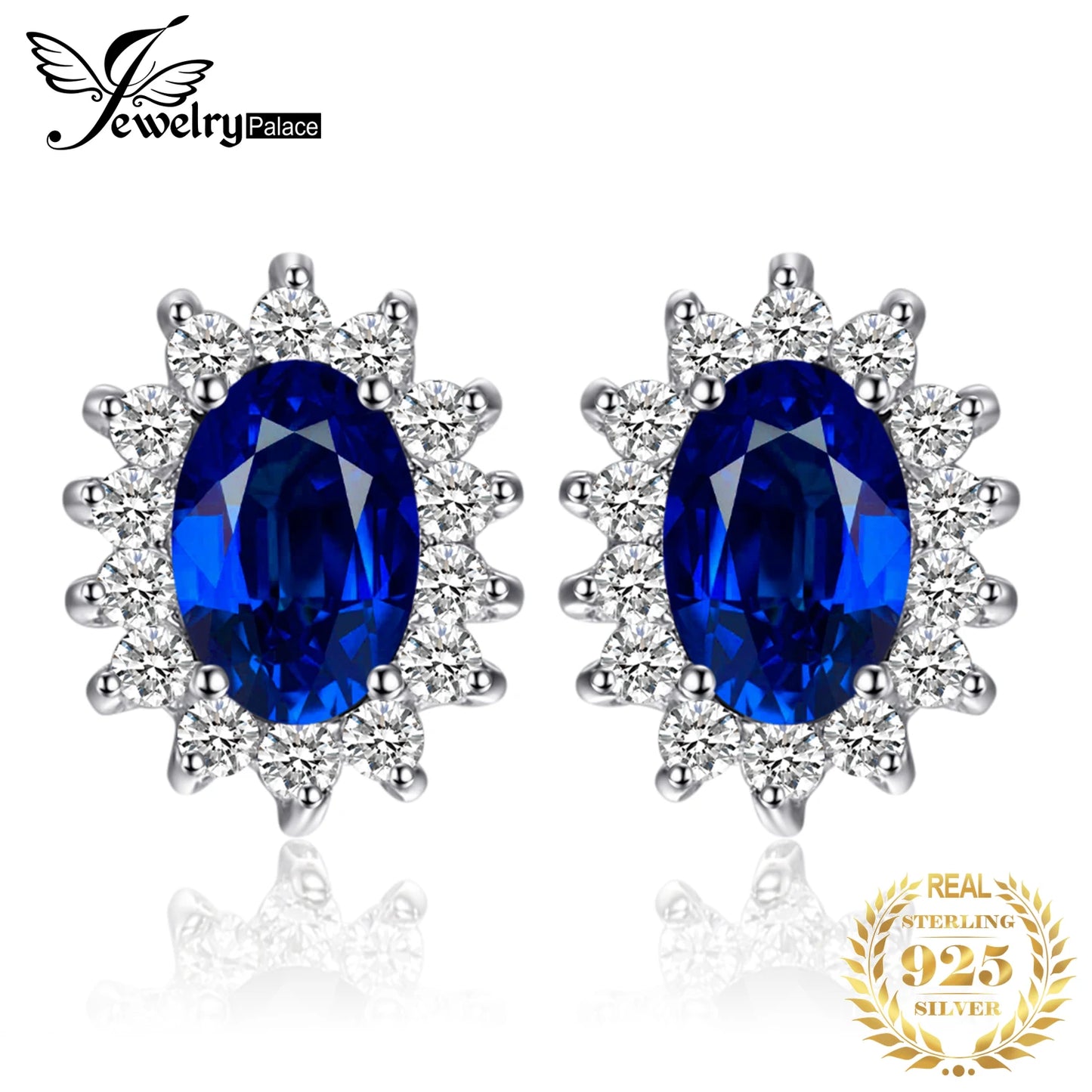 JewelryPalace – boucles d'oreilles en argent Sterling 925, saphir bleu, rubis, améthyste naturelle, grenat, péridot, topaze,