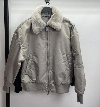 8281/657 Col en fourrure d'hiver pour veste en coton épais pour hommes 8281657   manteaux de veste d'hiver
