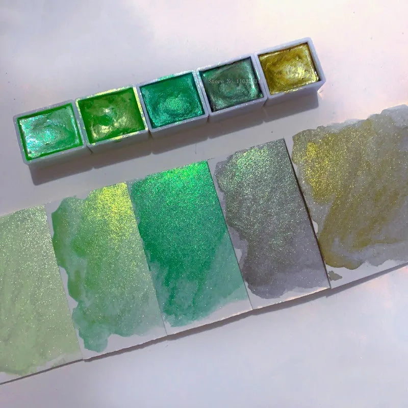 Ensemble de pigments d'interconnexion nacrés monochromes, fournitures d'art et de peinture, peinture à ongles, pigment décoratif solide, 2ml, 36 documents