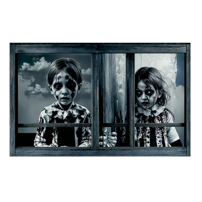 Bannière de Décoration de Fenêtre d'Halloween pour Fille et Garçon, Accessoires de Photographie, Horreur, Effrayant, Terreur, Fantôme, Marié, Mariée