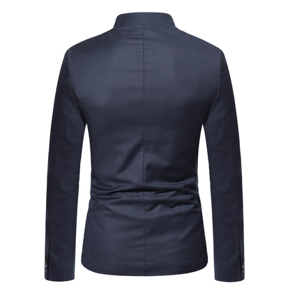 MAO-veste moulante à col montant pour hommes, veste moulante décontractée, Europe et États-Unis, nouvelle mode automne et hiver