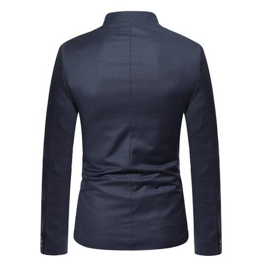 MAO-veste moulante à col montant pour hommes, veste moulante décontractée, Europe et États-Unis, nouvelle mode automne et hiver