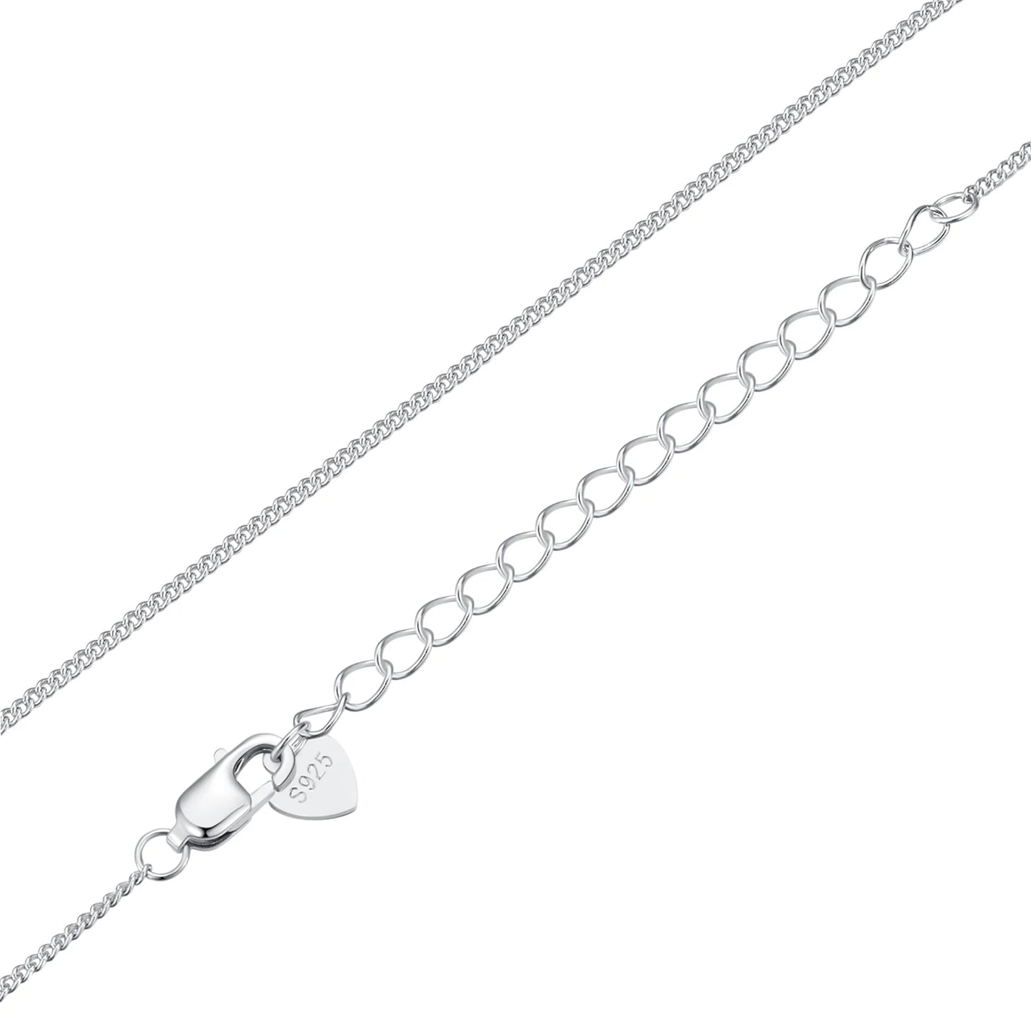 BAMOER classique basique o-chaîne 100% 925 argent Sterling fermoir mousqueton réglable collier boîte chaîne bijoux de mode pour les femmes