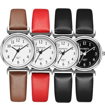Femmes montres Vintage petit cadran montre bracelet en cuir doux décontracté dames Quartz horloge montres