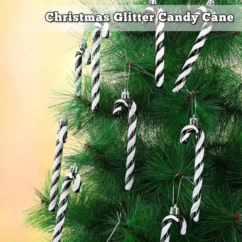 Bâtons de bonbons en acrylique de noël, béquille torsadée, ornements suspendus pour arbre de noël, décorations de fête du nouvel an pour la maison, cadeau pour enfants