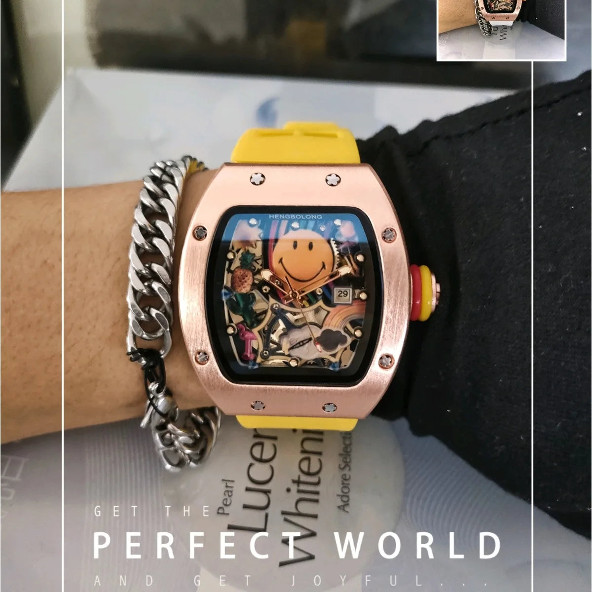 Nouvelle mode d'affaires en Relief tridimensionnel lumineux Cool Quartz hommes montres personnalité montre de luxe horloge AAA hommes montre