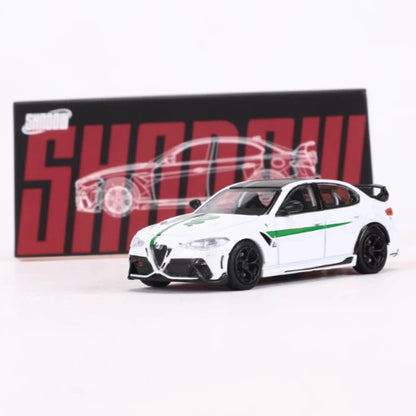 SHADOW/DCT 1:64 échelle Romeo Giulia GTAm voiture en alliage modèle de voiture ornement Souvenir affichage Collection passe-temps cadeau