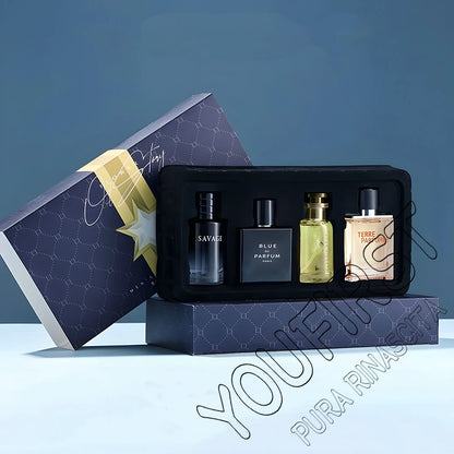 Marque de luxe Parfum hommes Cologne Parfums Homme coffret cadeau 4 pièces ensemble 100ml Parfums Masculinos naturel Floral fruité parfum SprayLuxu