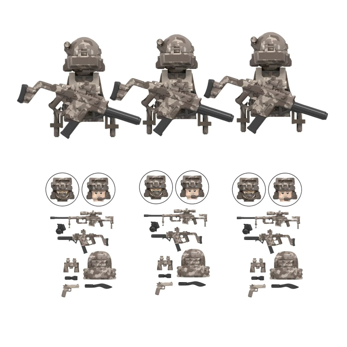 WM6147 le Service aérien spécial Delta militaire Alpha KSK neige léopard Commando marine sceaux forces d'enfants sauvages modèle bloc brique jouet