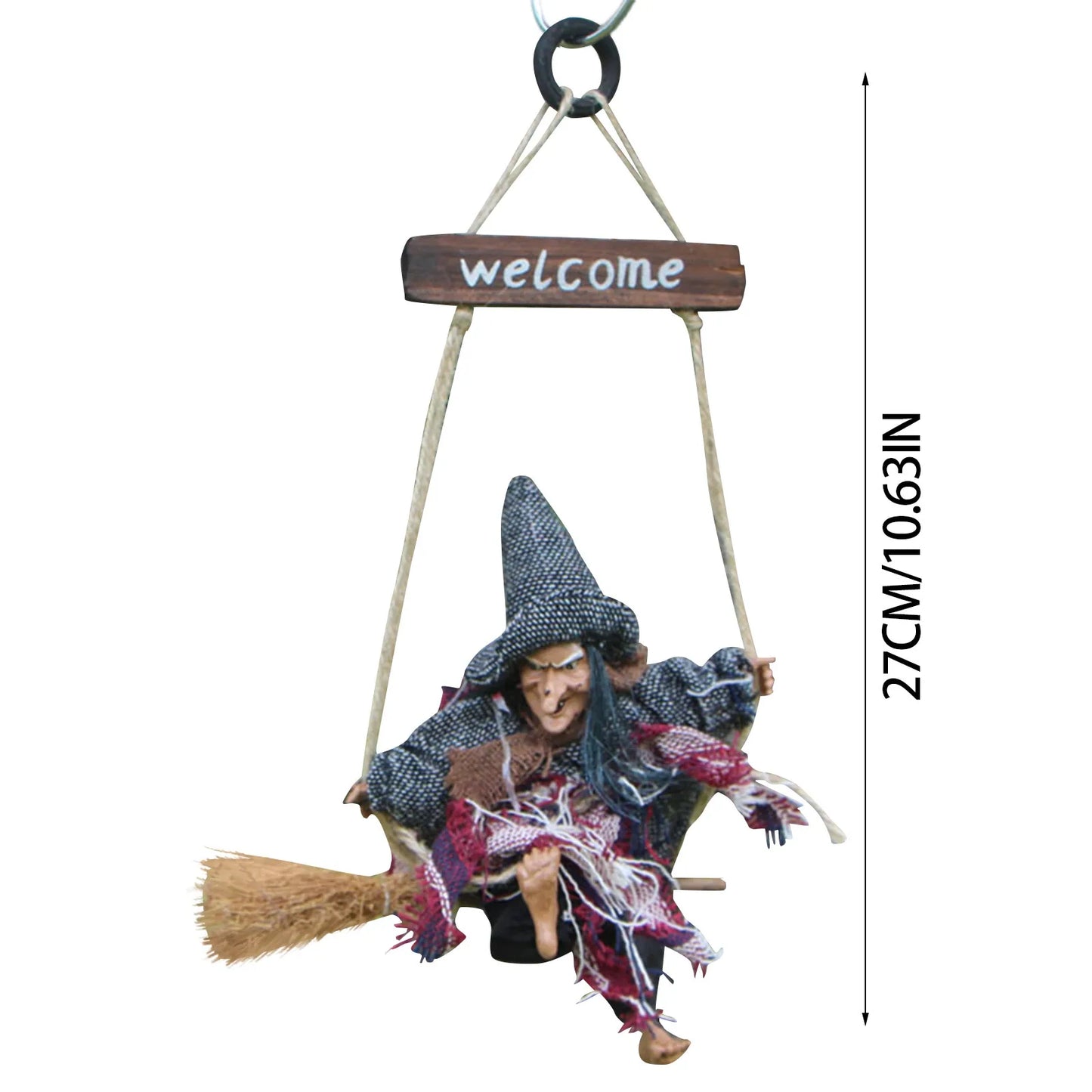Décorations de fantômes suspendues uniques pour Halloween en plein air, accessoires de maison hantée, porte d'entrée effrayante, fournitures d'ornement de poupée suspendue