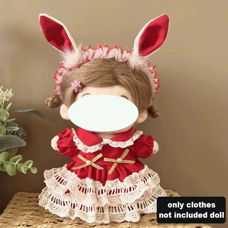 Ensemble de vêtements de poupée en coton, joli et mignon, pour poupée idole de 20cm, accessoires de déguisement, vêtements de bricolage, cadeaux pour Fans d'enfants