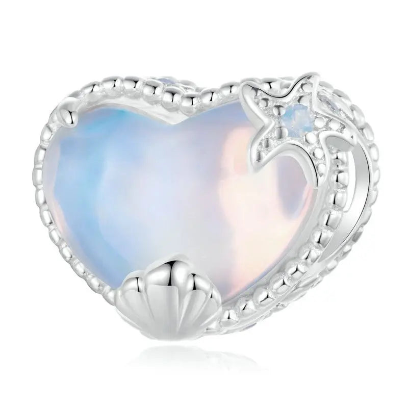 100% argent Sterling 925 véritable 10 couleurs breloque coeurs radieux en cristal pour Bracelet