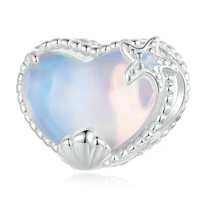 100% argent Sterling 925 véritable 10 couleurs breloque coeurs radieux en cristal pour Bracelet