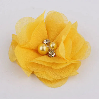 Mini fleurs artificielles en tissu mousseline de soie, 8 pièces, 2 pouces, 35 couleurs, pour Invitation de mariage, décoration de robe