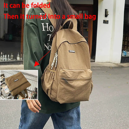 nouveau sac à dos pliable pour femmes,  grande capacité,