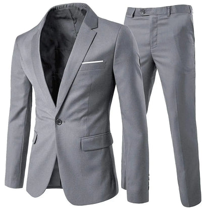 Costumes formels complets Ternos pour hommes, blazers élégants, pantalons et vestes, costume de luxe, vêtements de mariage, affaires, 2 pièces, 3 ensembles