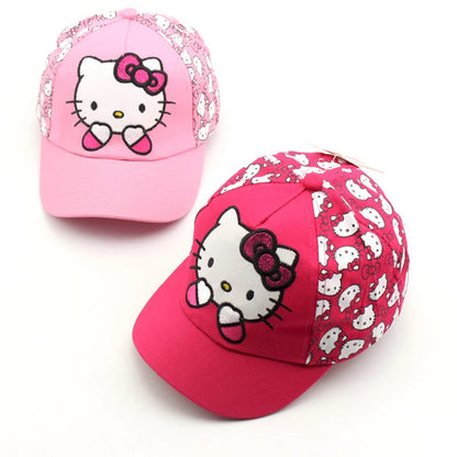 Casquette de Baseball pour enfants, dessin animé Sanrio Hello Kitty, casquette de soleil pour filles, casquette de printemps et d'été, dessin animé pour filles, Cosplay, cadeau à la mode
