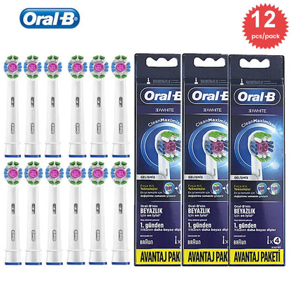 Têtes de brosse à dents de rechange Oral B EB18, 3D White Tooth, livres avancés et blanchiment, têtes de brosse à dents électriques, buses pour tous les jours