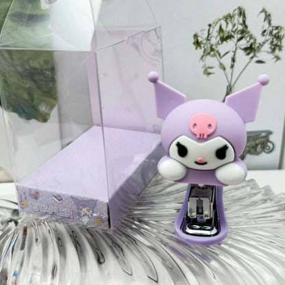 Sanrio – agrafeuse Style point de dessin animé, Figurine en Silicone, dissolvant d'ongles de bureau, agrafeuse pour enfants, reliure de bureau, fournitures pour étudiants