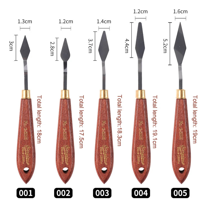 Spatule d'artiste, couteau à Palette, ensemble de couteaux de peinture, grattoir de mélange de peinture, couteau à Palette en acier inoxydable, spatule d'art de peinture