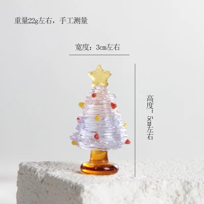 Verre de cristal arbre de noël Festival cadeau artisanat verre enveloppé soie Roon décoration arbre de noël ornement