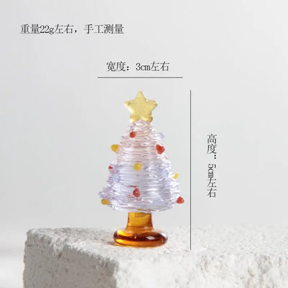 Verre de cristal arbre de noël Festival cadeau artisanat verre enveloppé soie Roon décoration arbre de noël ornement